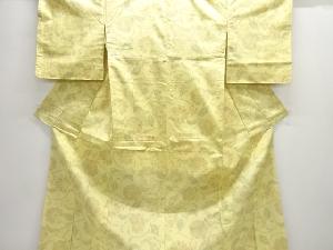 花唐草模様織り出し十日町紬着物